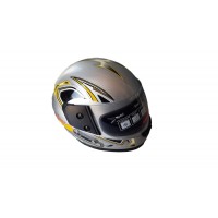 шлем черный принт желто-серебристый размер L Новый
