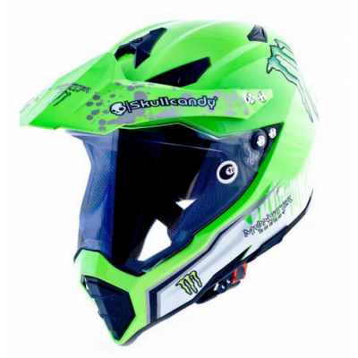 Шлем WLT-128 Кроссовый (мотард) зеленый/Monster