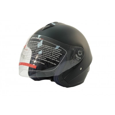 Шлем (открытый со стеклом) MO120 Black Mate (M) MICHIRU